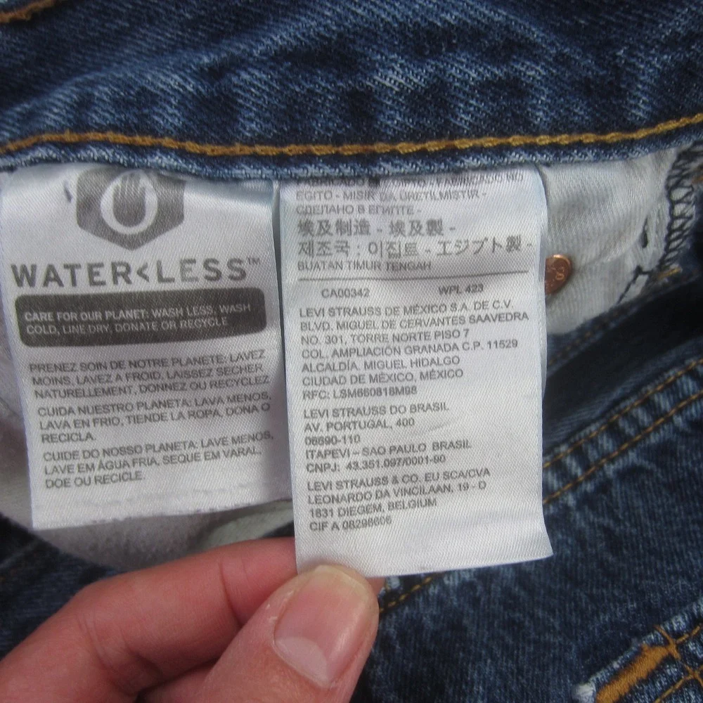 Levi 501 Jeans‎ Mens 34X30 Blue Button Fly Medium Wash Denim Straight Leg Retro